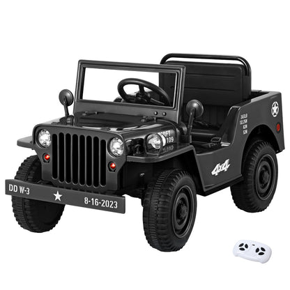 Rigo Kids Ride On Car Off Road Military Toy Cars 12V Black