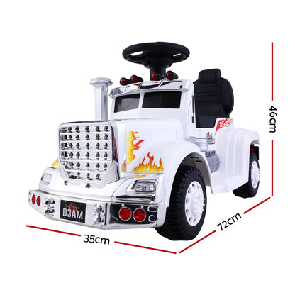 Ride On Cars Kids Electric Toys Car Battery Truck Childrens Motorbike Toy Rigo White