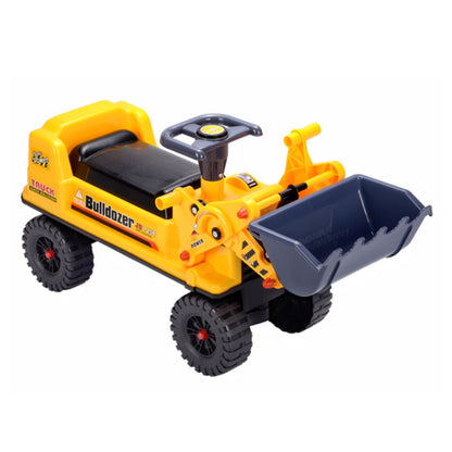 GOMINIMO Kids Ride On Bulldozer Digger Tractor Excavator Toy Car with Helmet GO-KEX-101-JBL