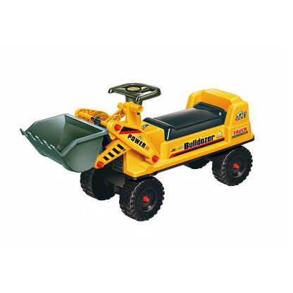 GOMINIMO Kids Ride On Bulldozer Digger Tractor Excavator Toy Car with Helmet GO-KEX-101-JBL