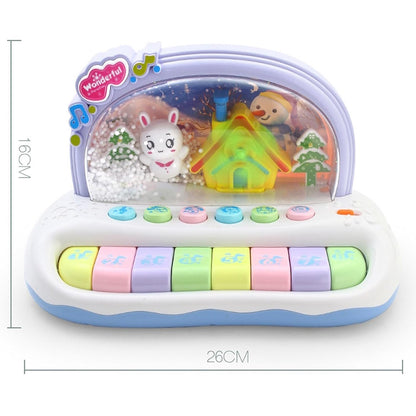 GOMINIMO Kids Toy Musical Snowflake Electronic Piano Keyboard (White) GO-MAT-113-XC