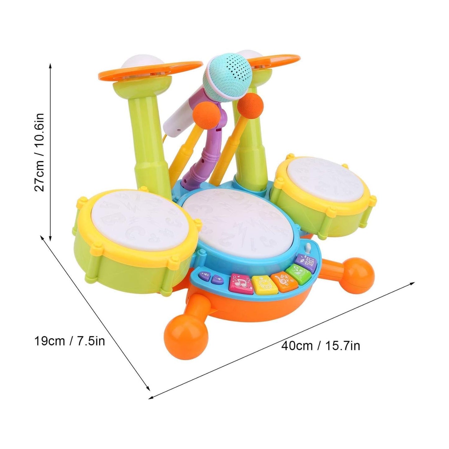 GOMINIMO Kids Toy Musical Drum Set Basic Version (Green) GO-MAT-114-XC