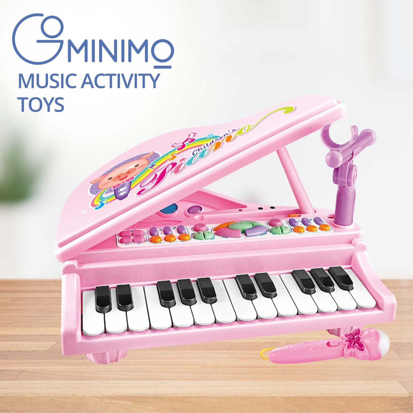 GOMINIMO Kids Piano Keyboard Music Toys (Pink) GO-MAT-106-XC