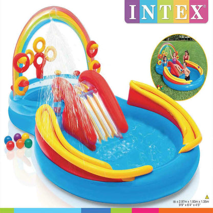 INTEX Inflatable Kids Rainbow Ring Water Play Center Kids AU 57453NP