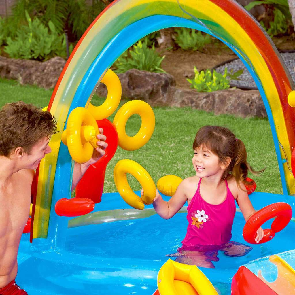 INTEX Inflatable Kids Rainbow Ring Water Play Center Kids AU 57453NP