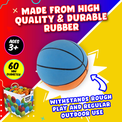 Party Central 48PCE Super Bounce Hand Balls High Quality Rubber 6cm