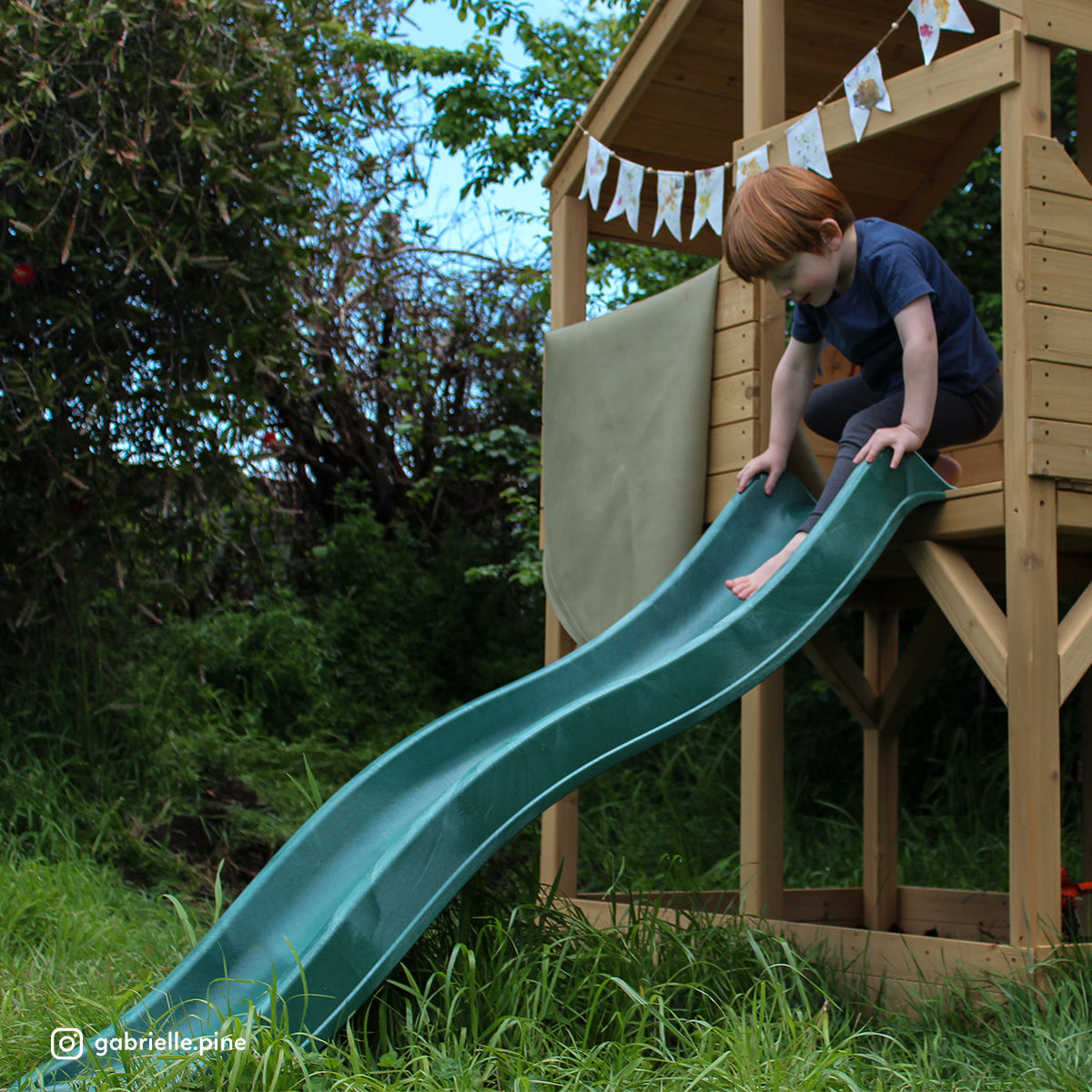 Lifespan Kids Bentley Cubby House with 1.8m Green Slide