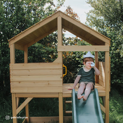 Lifespan Kids Bentley Cubby House with 1.8m Green Slide