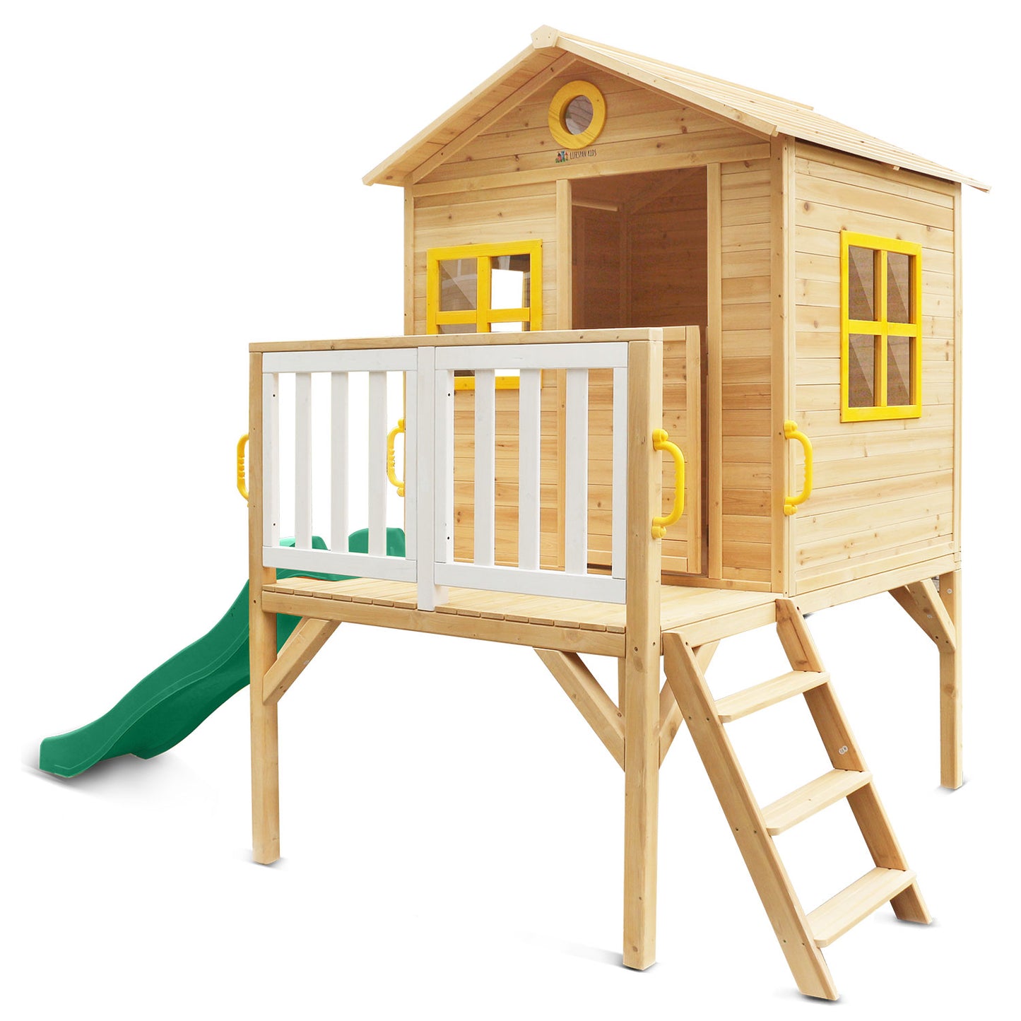 Lifespan Kids Archie Cubby House with Green Slide