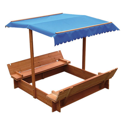 Kids Wooden Toy Sandpit with Canopy