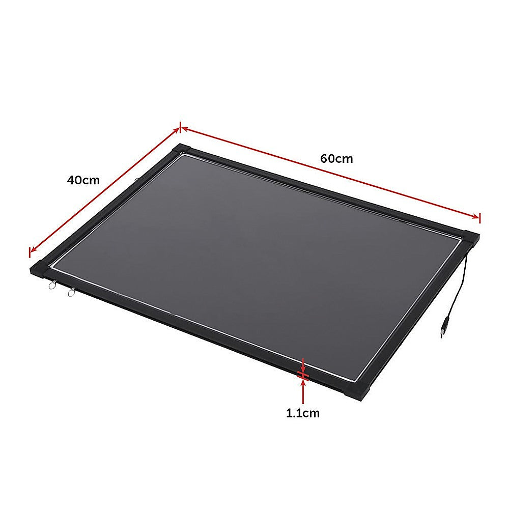 40x60cm LED Drawing Writing Board Remote Controlled Fluorescent Light Up Sensory Play